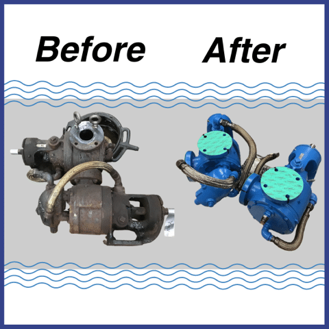 pump repair before and after